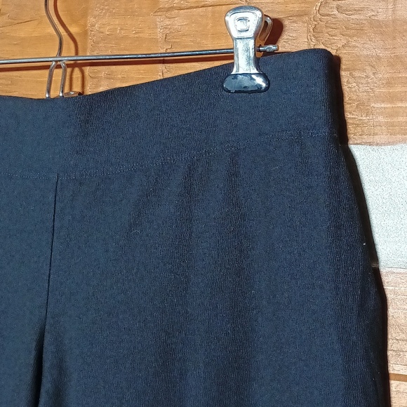 Eileen Fisher washable packable stretch crepe pull on pant black minimalist PM - Picture 4 of 8